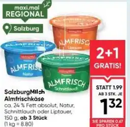 Maximarkt Salzburg milch almfrischkäse Angebot
