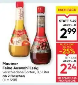 Maximarkt Mautner feine auswahl essig Angebot