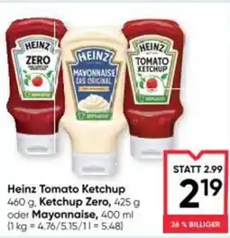 Maximarkt Heinz tomato ketchup, ketchup zero, oder mayonnaise Angebot