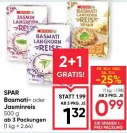 Maximarkt SPAR Basmati- oder Jasminreis Angebot