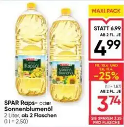 Maximarkt Spar raps- oder sonnenblumenöl Angebot