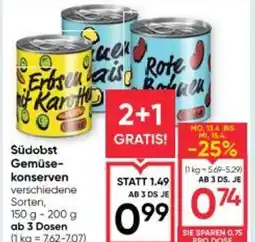 Maximarkt Südobst gemüse- konserven Angebot