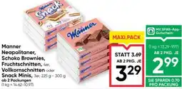 Maximarkt Manner neapolitaner, schoko brownies, fruchtschnitten, 4er, vollkornschnitten oder minis Angebot