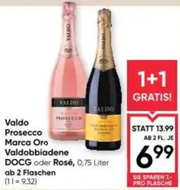 Maximarkt Valdo prosecco marca oro valdobbiadene docg oder rosé Angebot