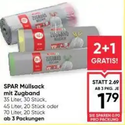 Maximarkt Spar müllsack mit zugband Angebot