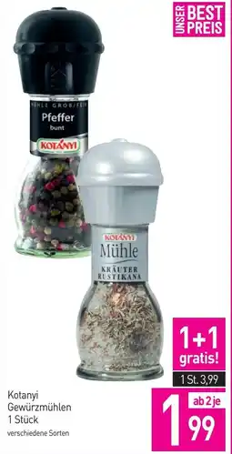 Sutterlüty Kotanyi Gewürzmühlen Angebot