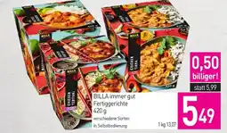 Sutterlüty BILLA immer gut Fertiggerichte Angebot