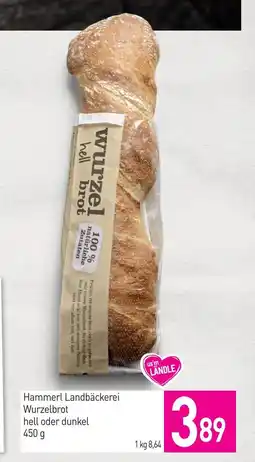 Sutterlüty Hammerl landbäckerei wurzelbrot hell oder dunkel Angebot