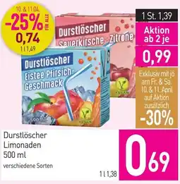 Sutterlüty Durstlöscher Limonaden Angebot