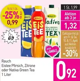 Sutterlüty Rauch eistee pfirsich, zitrone oder nativa green tea Angebot