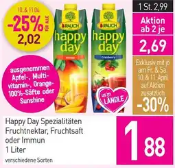 Sutterlüty Happy day spezialitäten fruchtnektar, fruchtsaft oder immun Angebot