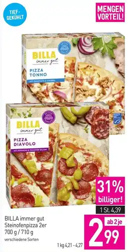 Sutterlüty Billa immer gut steinofenpizza 2er Angebot
