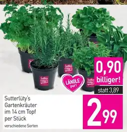 Sutterlüty Sutterlüty's Gartenkräuter Angebot