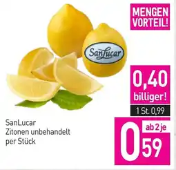 Sutterlüty SanLucar Zitonen unbehandelt Angebot