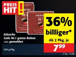 Nah&Frisch Eduscho gala nr.1 ganze bohne oder gemahlen Angebot