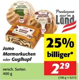 Nah&Frisch Jomo marmorkuchen oder guglhupf Angebot