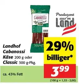 Nah&Frisch Landhof cabanossi käse Angebot
