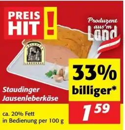 Nah&Frisch Staudinger jausenleberkäse Angebot