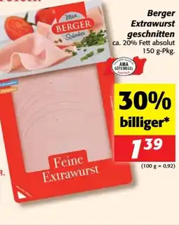Nah&Frisch Berger extrawurst geschnitten Angebot