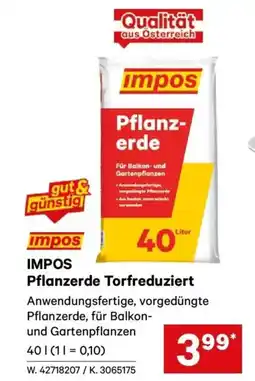 Lagerhaus Impos pflanzerde torfreduziert Angebot