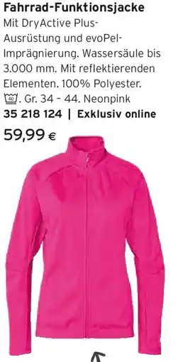 Tchibo Eduscho Fahrrad-Funktionsjacke Angebot