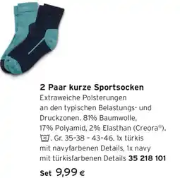 Tchibo Eduscho 2 Paar kurze Sportsocken Angebot