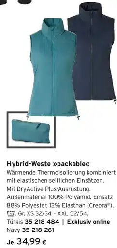Tchibo Eduscho Hybrid-Weste Angebot