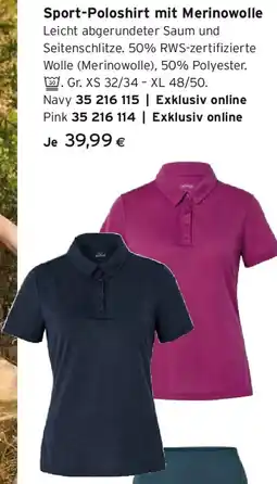 Tchibo Eduscho Sport-Poloshirt mit Merinowolle Angebot