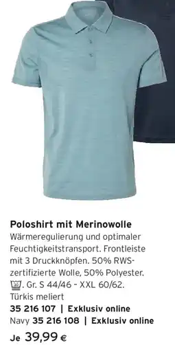 Tchibo Eduscho Poloshirt mit Merinowolle Angebot