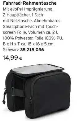 Tchibo Eduscho Fahrrad-Rahmentasche Angebot