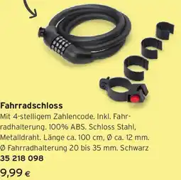 Tchibo Eduscho Fahrradschloss Angebot
