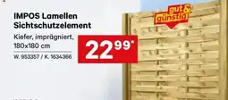 Lagerhaus Impos lamellen sichtschutzelement Angebot