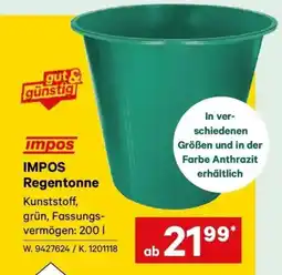 Lagerhaus Impos regentonne Angebot