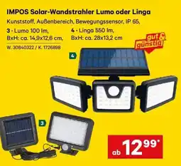 Lagerhaus Impos solar-wandstrahler lumo oder linga Angebot