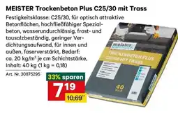 Lagerhaus MEISTER Trockenbeton Plus C25/30 mit Trass Angebot