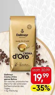 Spar DALLMAYR CREMA D’ORO* ganze Bohne Angebot