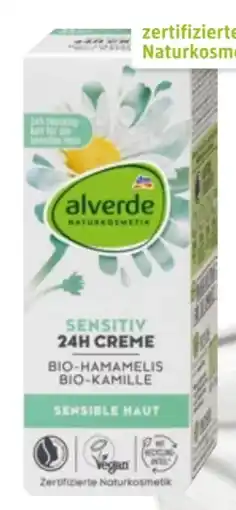 dm Alverde Gesichtscreme Sensitive 24h Bio Hamamelis & Bio-Kamille Angebot