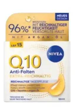 dm Nivea Gesichtscreme Q10 Anti-Falten Extra Reichhaltig LSF15 Angebot