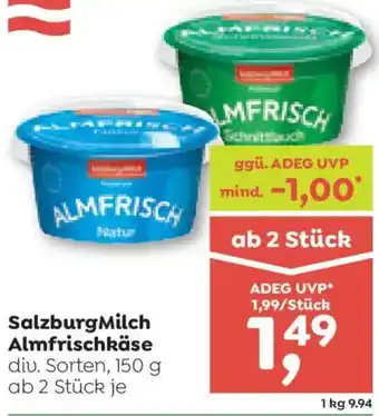 ADEG Salzburg Milch Almfrischkäse Angebot