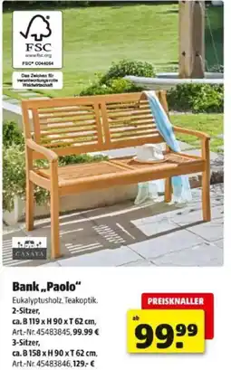 Hagebau Bank paolo Angebot