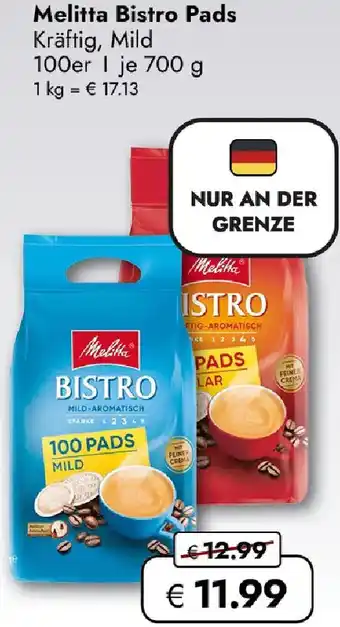 Travel FREE Melitta Bistro Pads Angebot