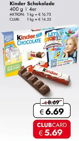 Travel FREE Kinder Schokolade Angebot