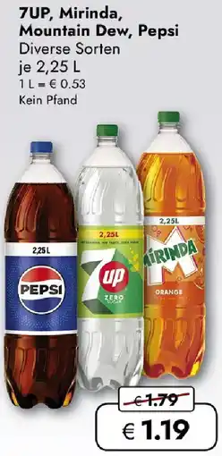 Travel FREE 7UP, Mirinda, Mountain Dew, Pepsi Angebot