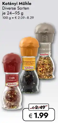 Travel FREE Kotányi Mühle Angebot