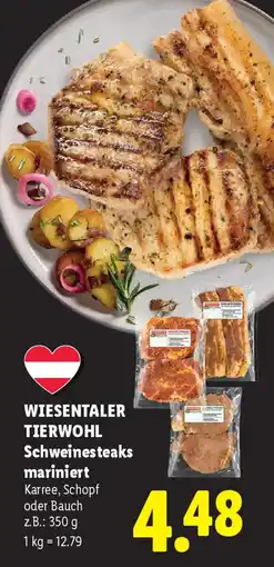 Lidl Wiesentaler tierwohl schweinesteaks mariniert Angebot