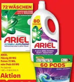 Lidl Ariel Flüssigwaschmittel Angebot