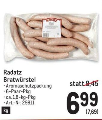 Metro Radatz Bratwurstel Angebot