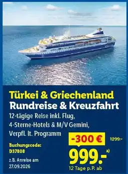 Lidl Türkei & griechenland rundreise & kreuzfahrt Angebot
