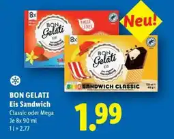 Lidl BON GELATI Eis Sandwich Angebot