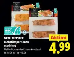 Lidl GRILLMEISTER Lachsfiletportionen mariniert Angebot
